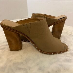 Mercer Edit Taupe Studded Heel Mules
Size 9